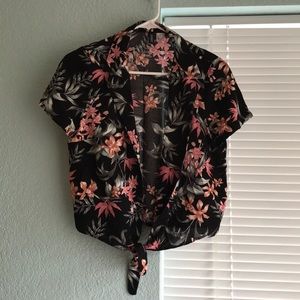 Hawaiian Print Button Up Shirt